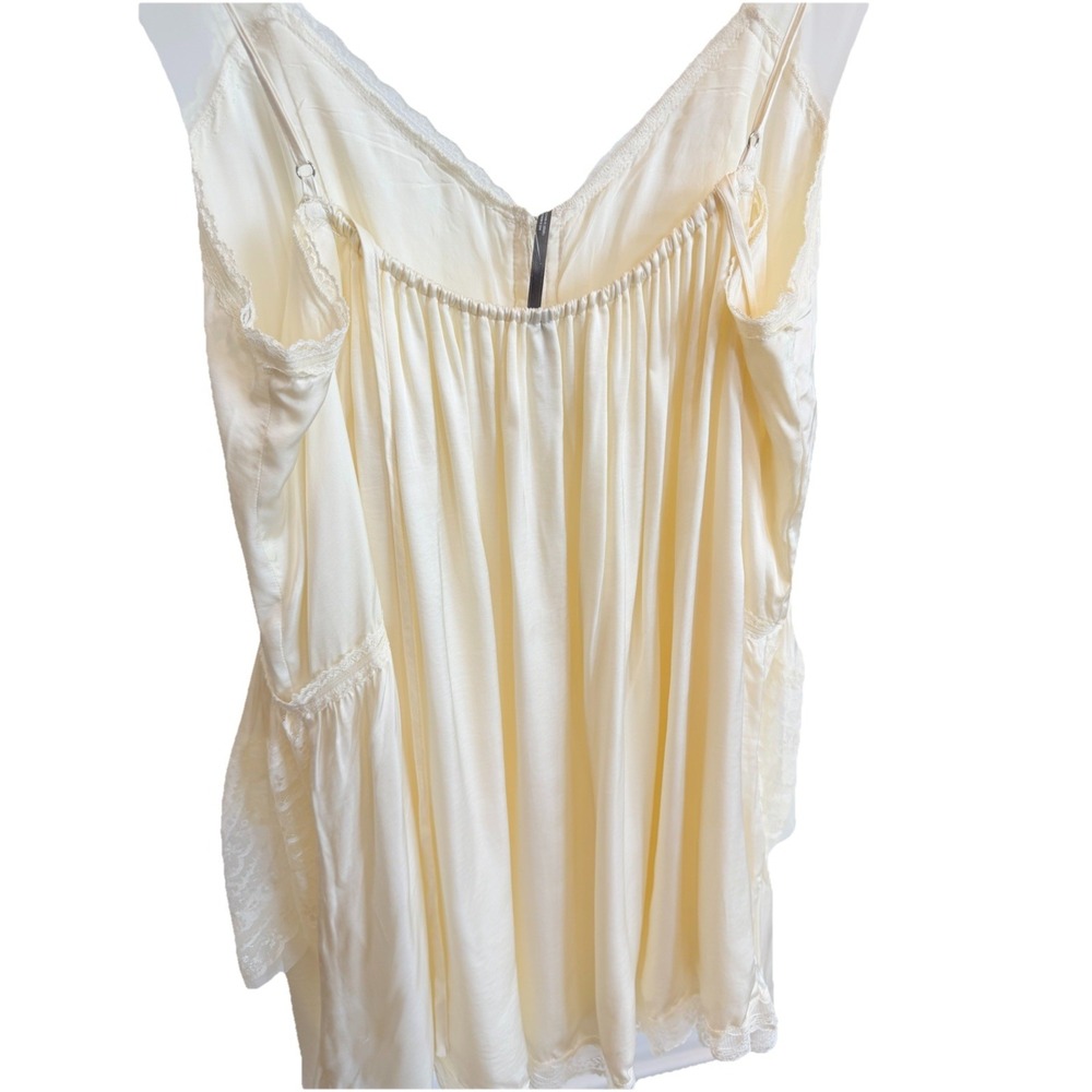 ANTHROPOLOGIE Lacey Satin Slip Dress Women's Size Medium Ivory NWT - Picture 8 of 8